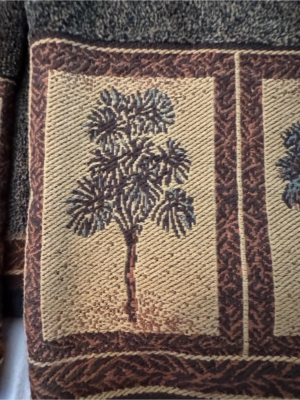 Vtg Hampton Manor Brown Cotton Towel Set 5-Pc Early 2000s